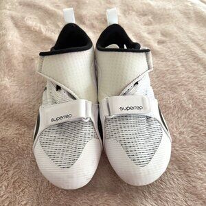 Like New Nike SuperRep Cycling Shoes Women's White CJ0775-100 SIZE 6 Cleets